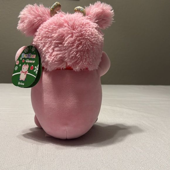 NWT Squishmallows Hugmees Ultra Soft Plush - Brina the Pink Bigfoot with Scarf - Picture 4 of 4